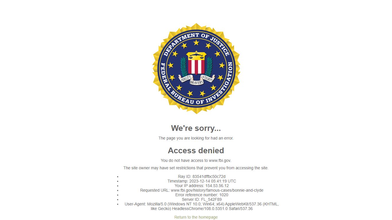 Bonnie and Clyde — FBI